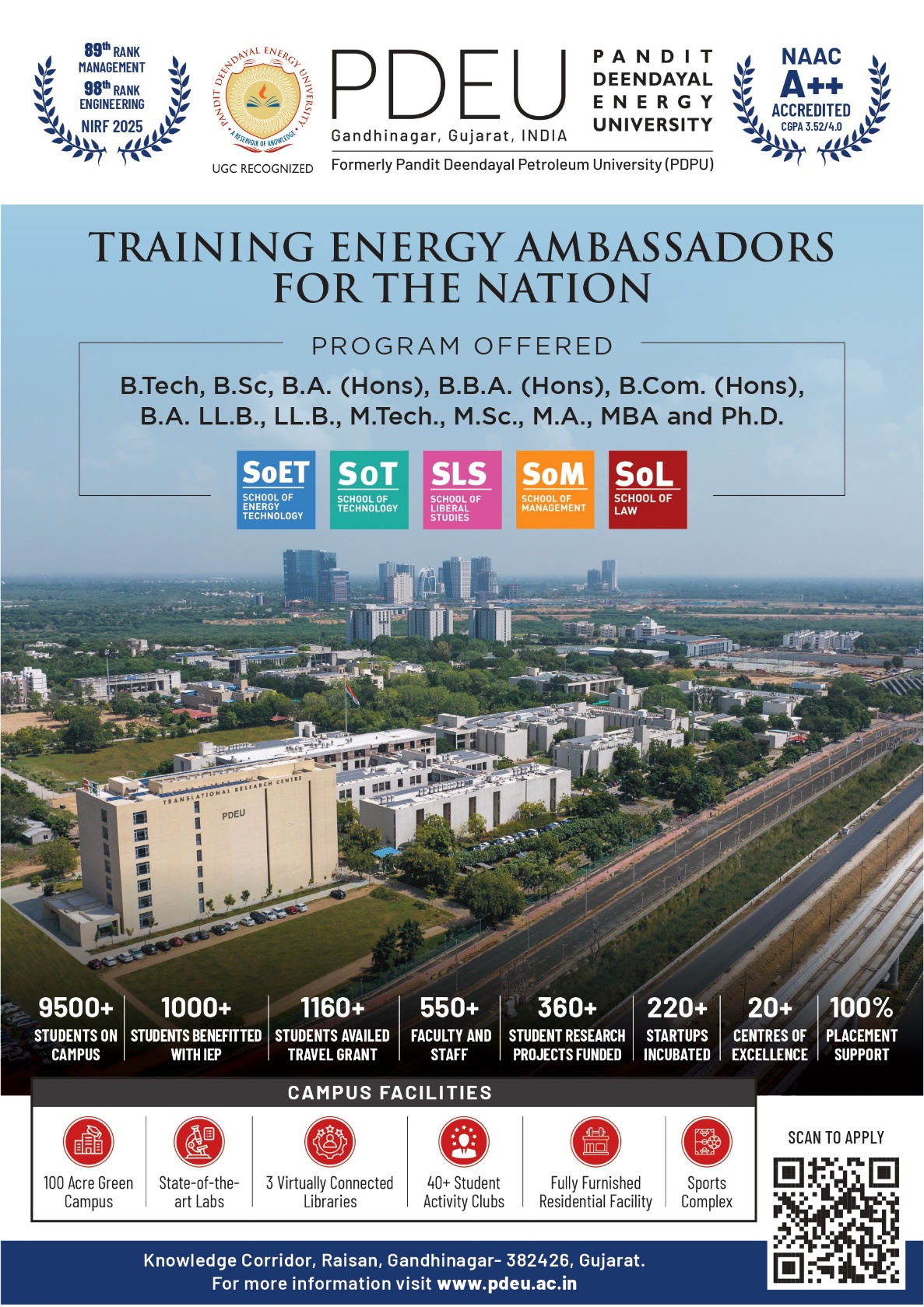 PDEU Admissions Overview
